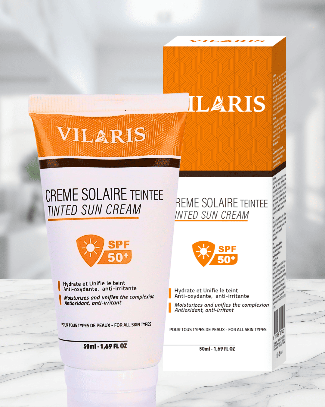 Vilaris Crème Solaire Teintée SPF50